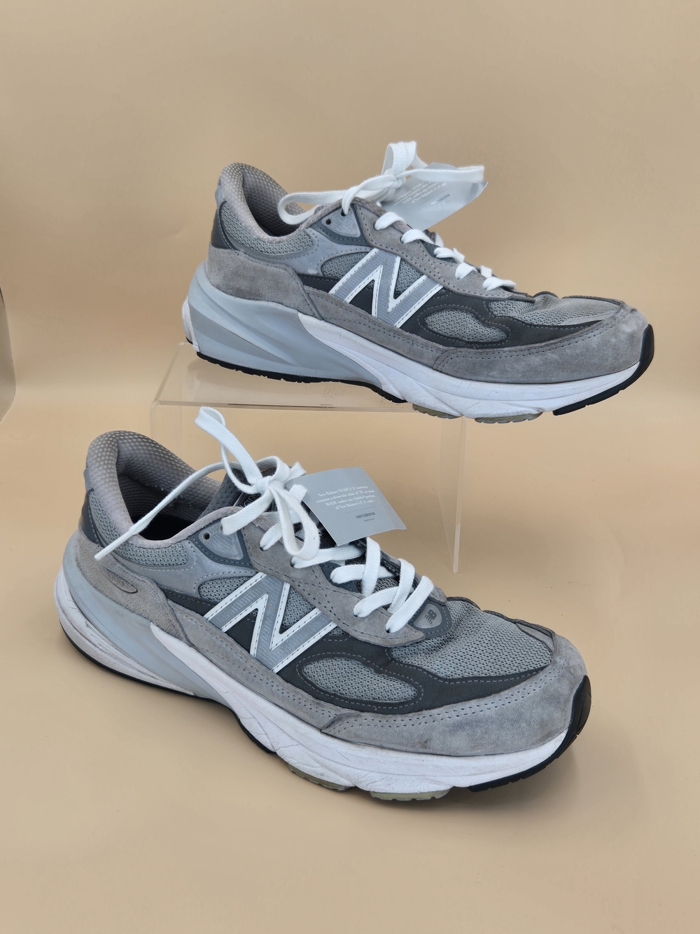New Balance 990v6 Men's Grey Suede Running Sneakers Size 10